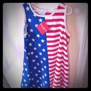 Red white and blue tank dress